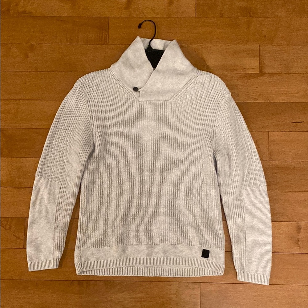 Zara Kids Chunky Knit Cowl Neck Sweater Neutral Beige Cozy Pullover